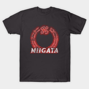 Niigata Prefecture Japanese Symbol Distressed T-Shirt